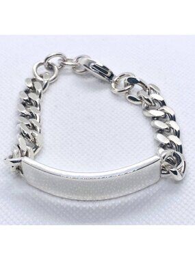 James Avery Sterling Silver 925 Curb ID Plate Bracelet 8"